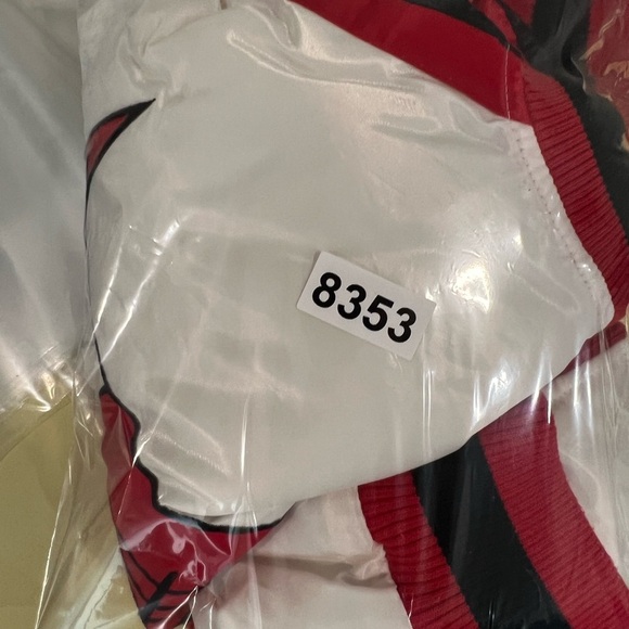 INSANE STARTER Vintage Small Chicago Bulls White and Red Varsity Jacket - Picture 10 of 10